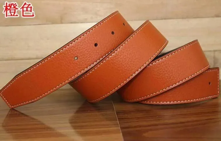 new Luxury Brand H Belts for Men High Quality Pin Buckle Male Strap Genuine Leather Waistband Ceinture Homme,No Buckle 3.3cm