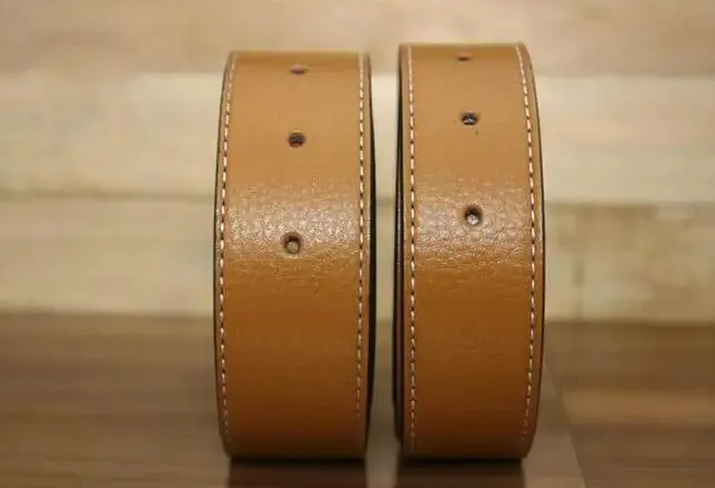 new Luxury Brand H Belts for Men High Quality Pin Buckle Male Strap Genuine Leather Waistband Ceinture Homme,No Buckle 3.3cm