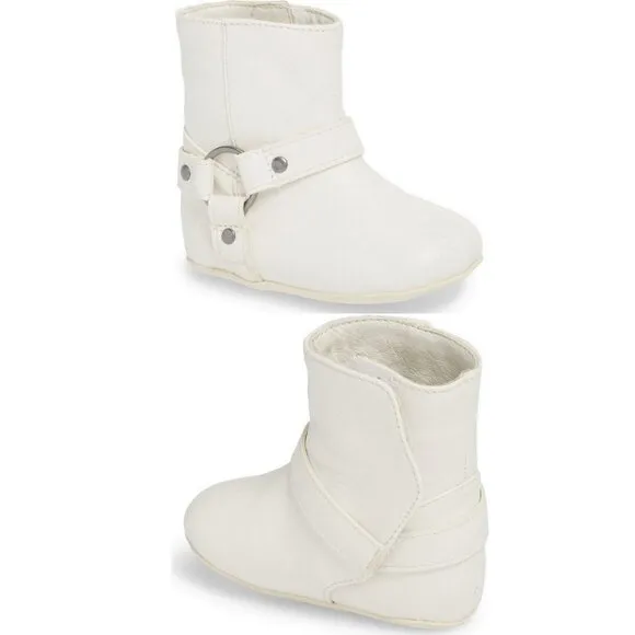 NIB FRYE Baby Harness Boots, Size 1 (0-3 Months) White Infant Shoes