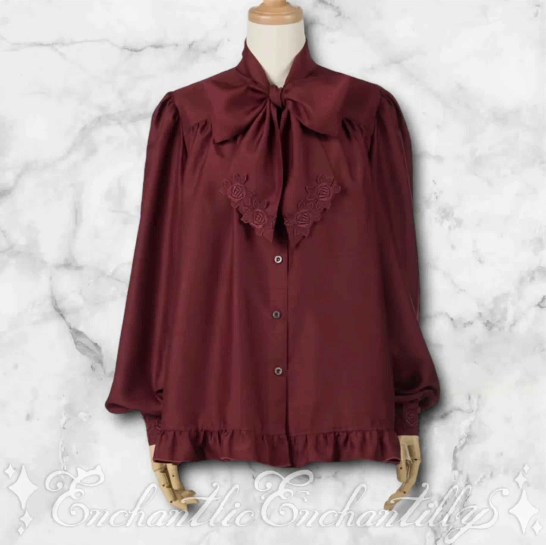Noble Ribbon Tie Blouse