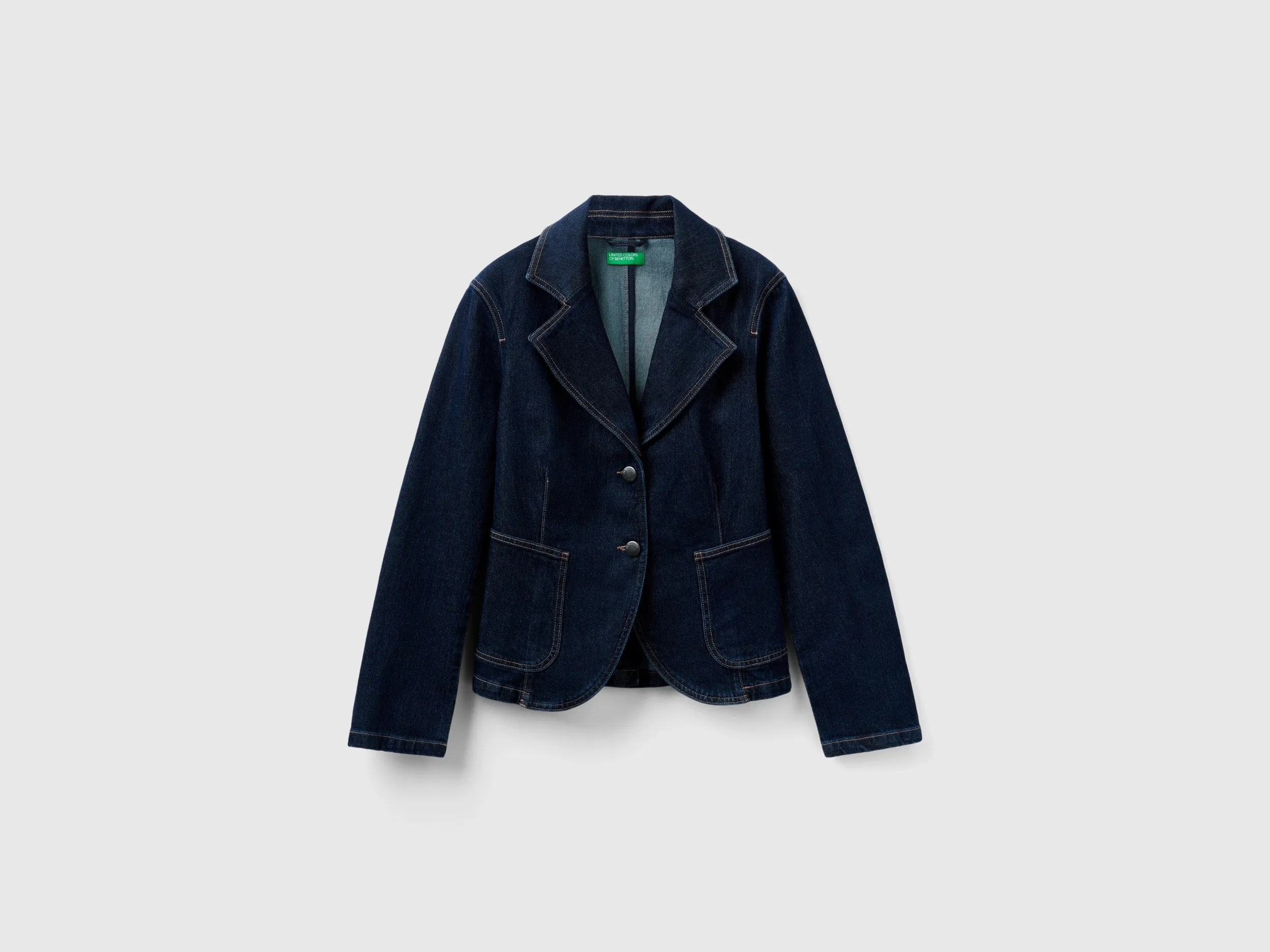 Notched Lapel Collar Solid Blazer