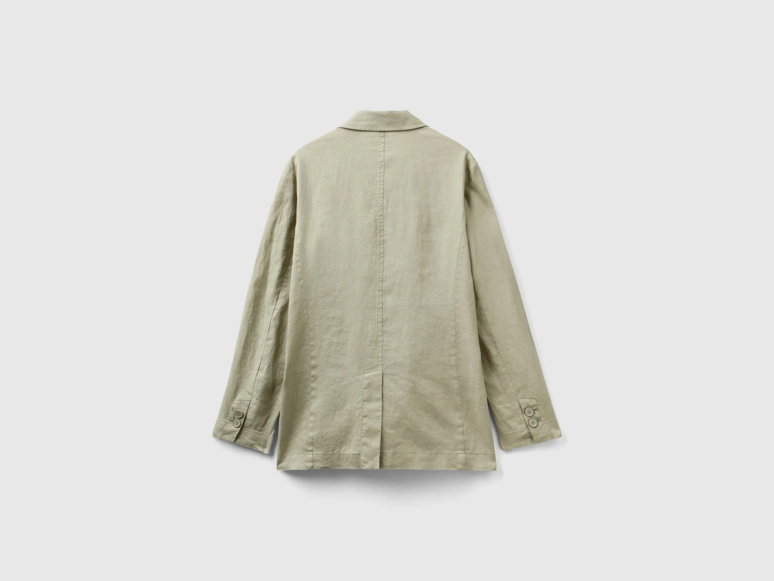 Notched Lapel Collar Solid Blazer