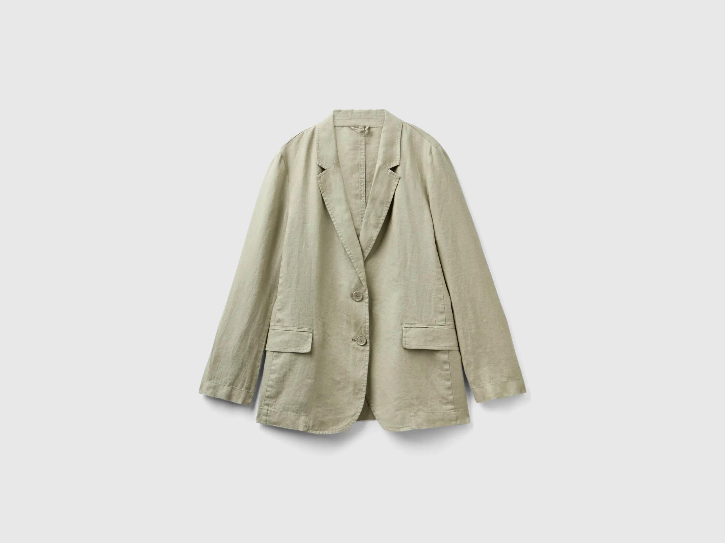 Notched Lapel Collar Solid Blazer