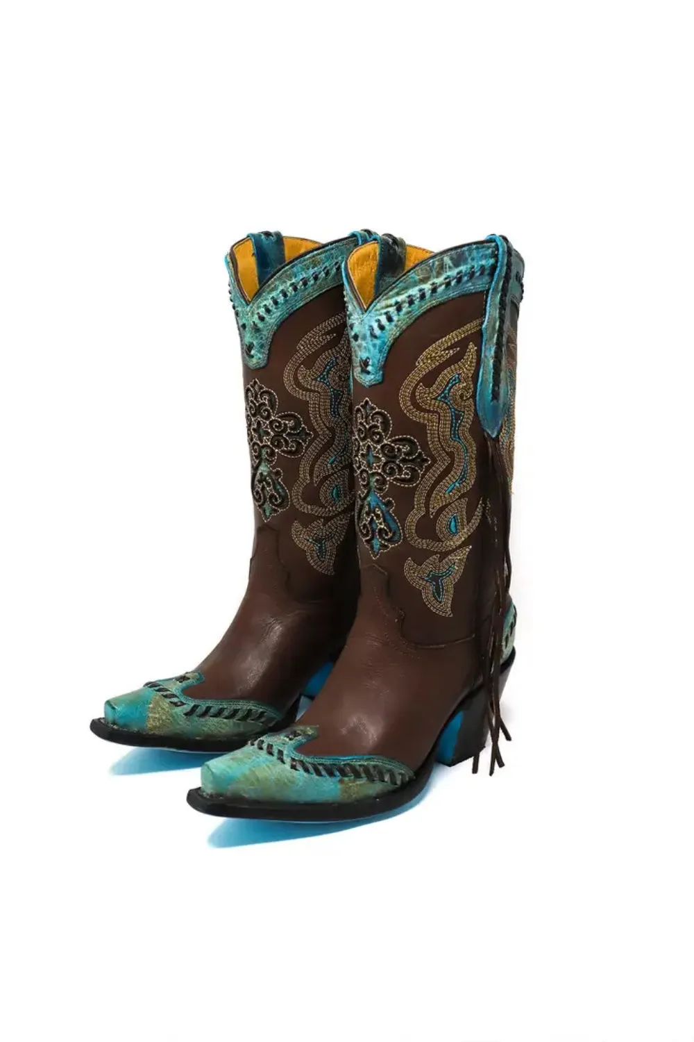 NUEVO RANCHO LA CRUZ BOOT TURQUOISE