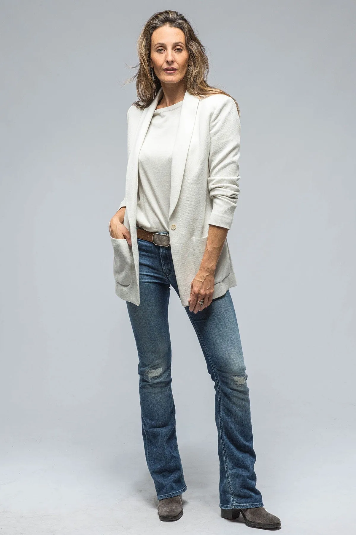 Odette Knit Blazer In Stone