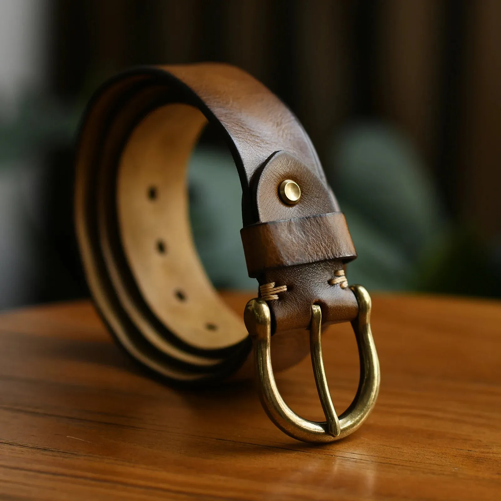 OldWorld Genuine Cowhide Belt