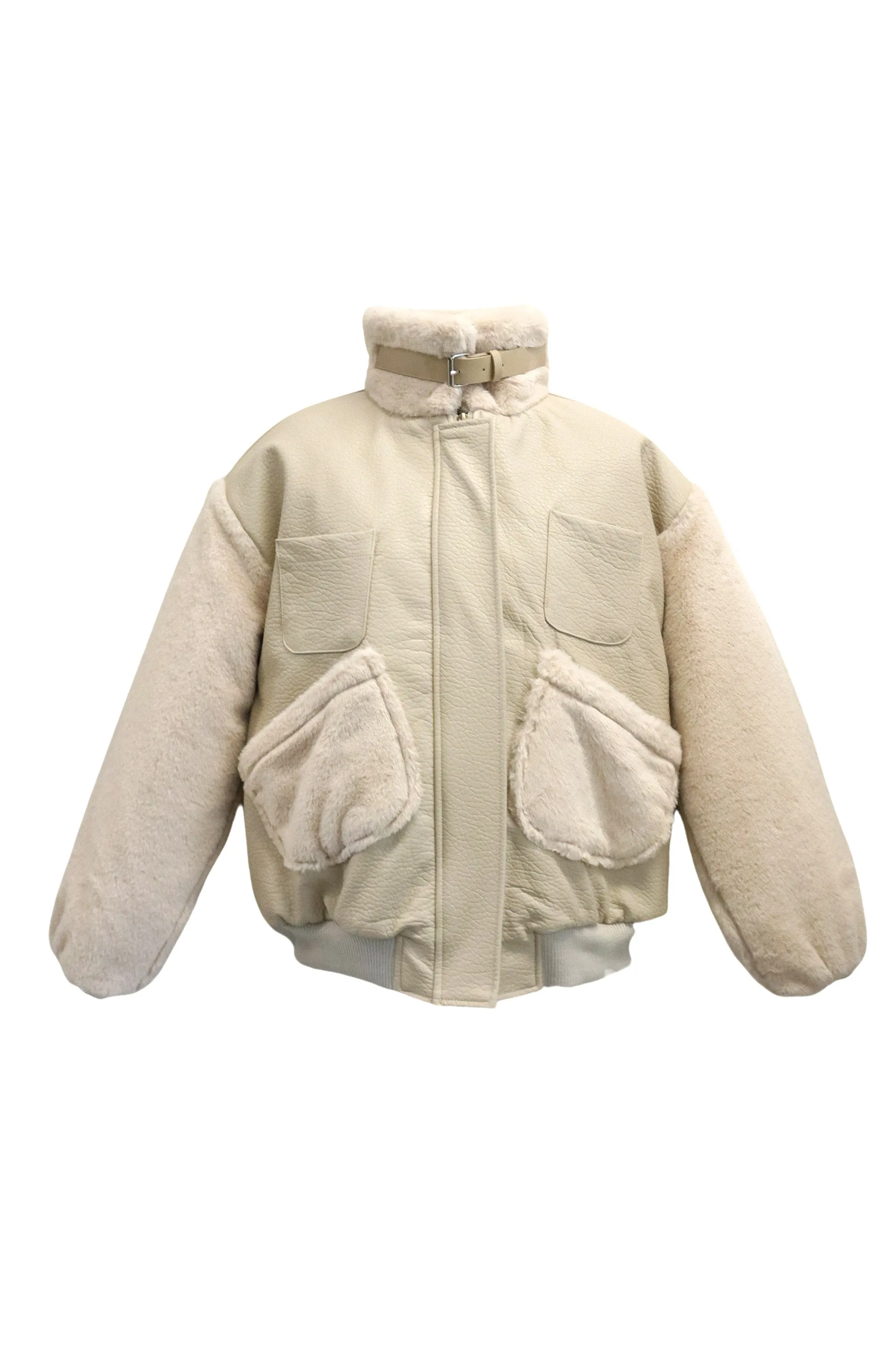 Oli Faux Fur Aviator Jacket