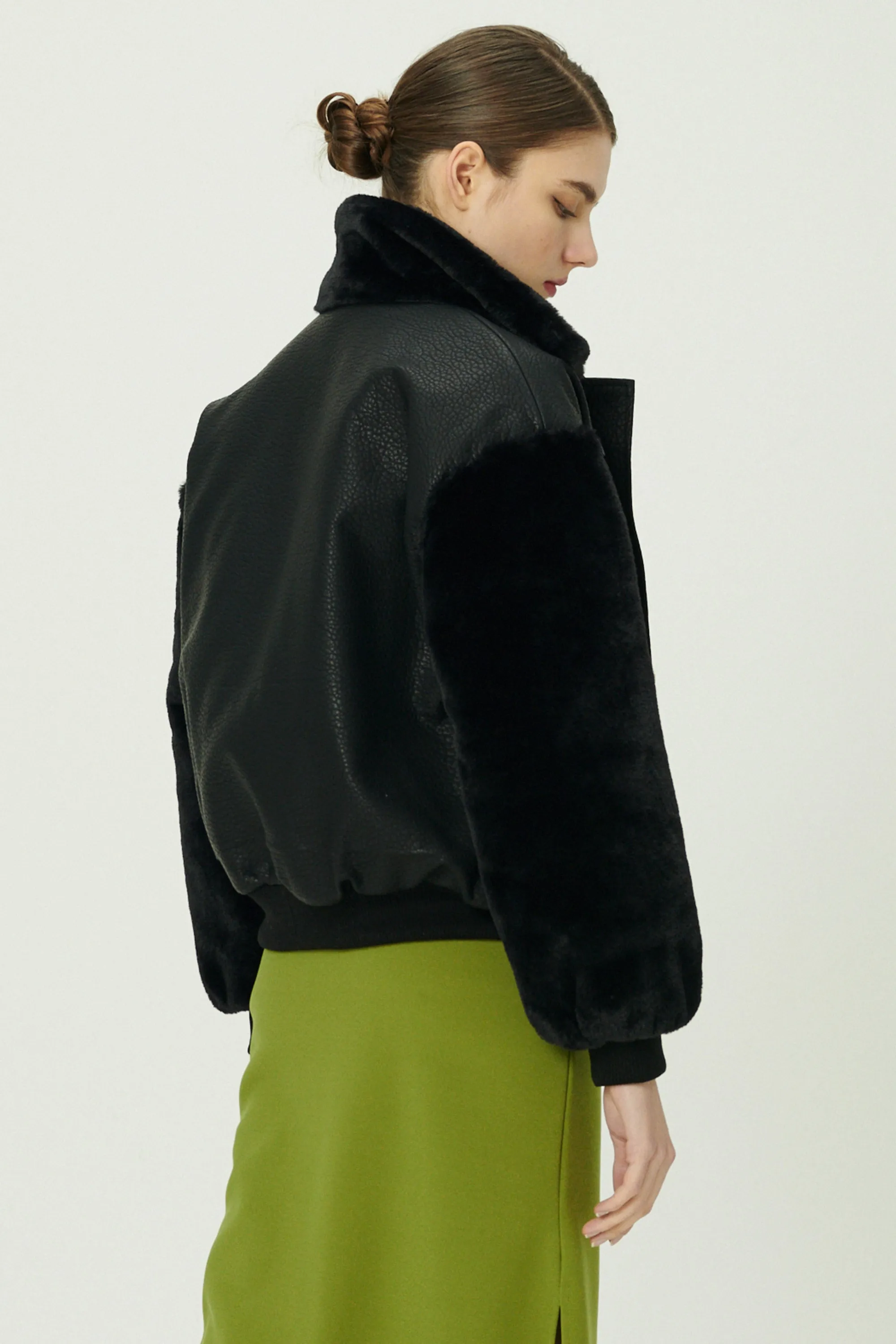 Oli Faux Fur Aviator Jacket