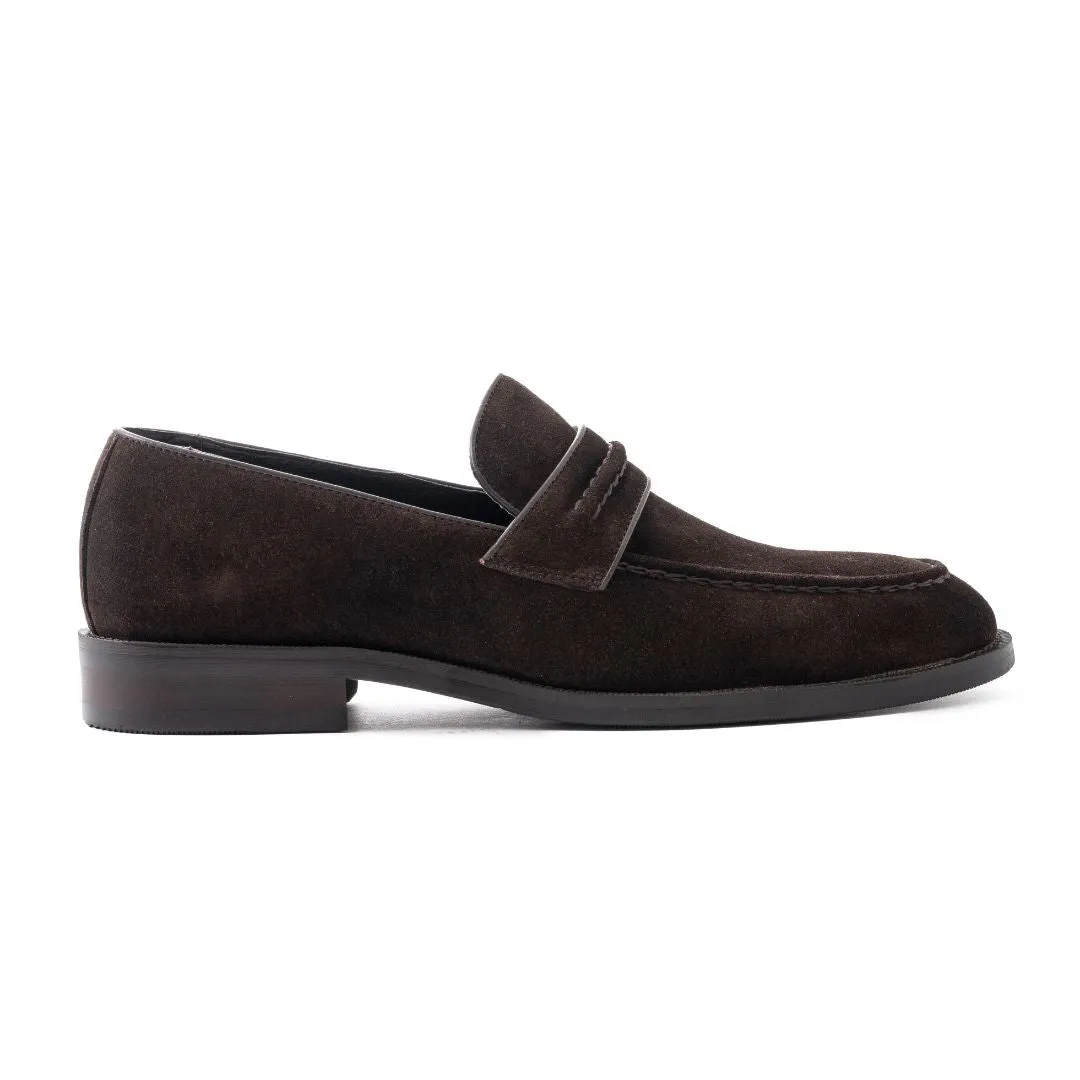 OURTHREE Andrew Suede Leather Loafers Men - BRN