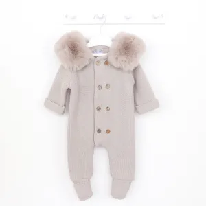 Pangasa Camel Faux Fur Pramsuit