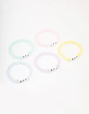 Pastel Beaded Friendship Bracelet 5-Pack