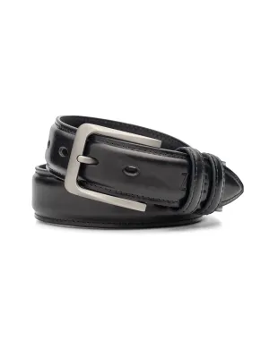 Patina Leather Belt with Palladium-toned Buckle