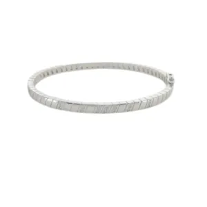 Pattern Bangle with CZ Accent