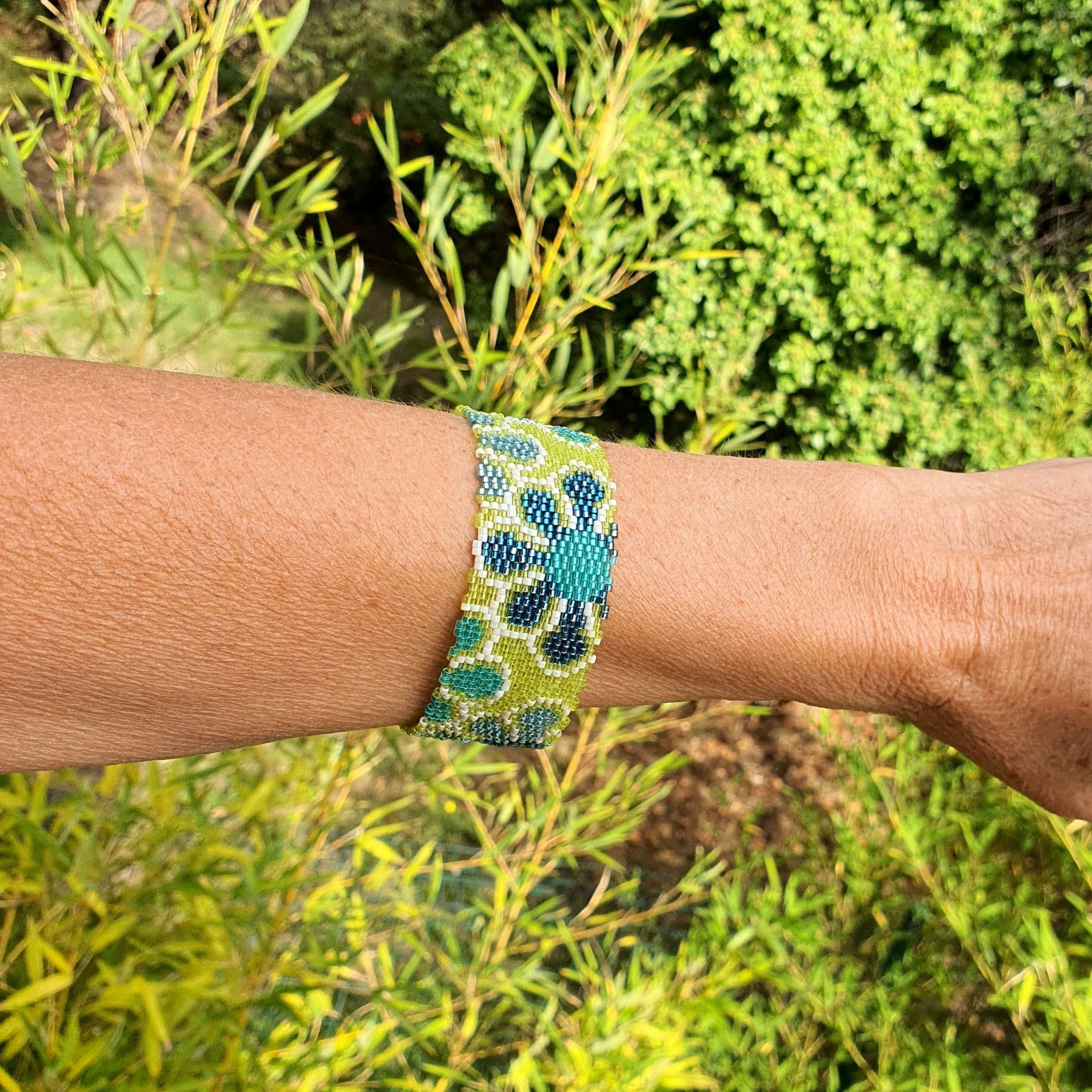 Pattern - Bracelet BLEUET VERT