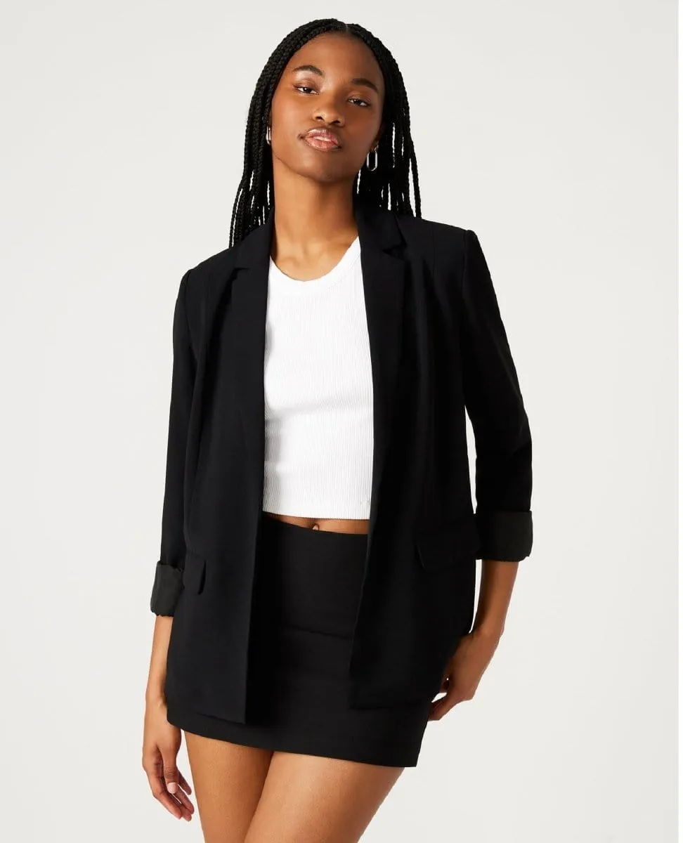 Payton Open Front Blazer Black