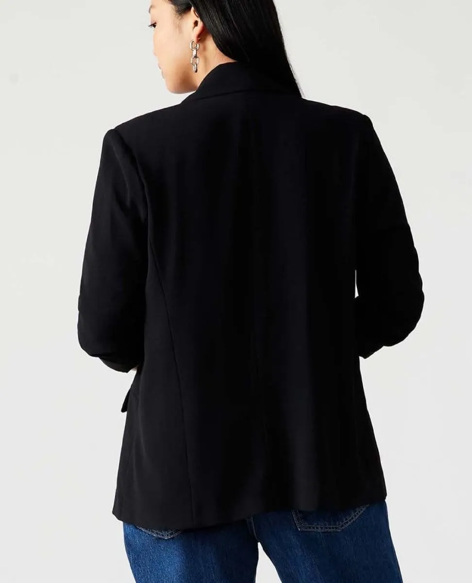 Payton Open Front Blazer Black