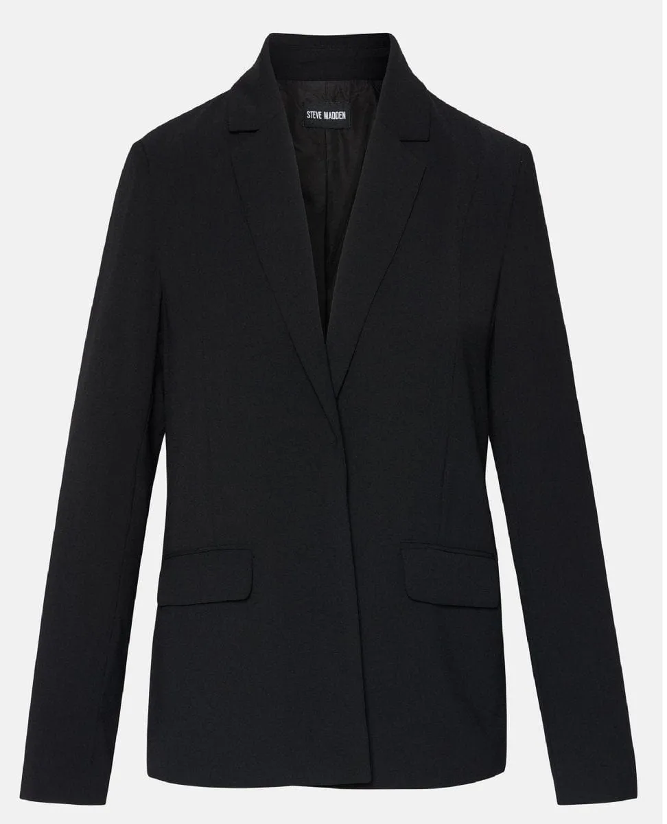 Payton Open Front Blazer Black