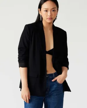 Payton Open Front Blazer Black