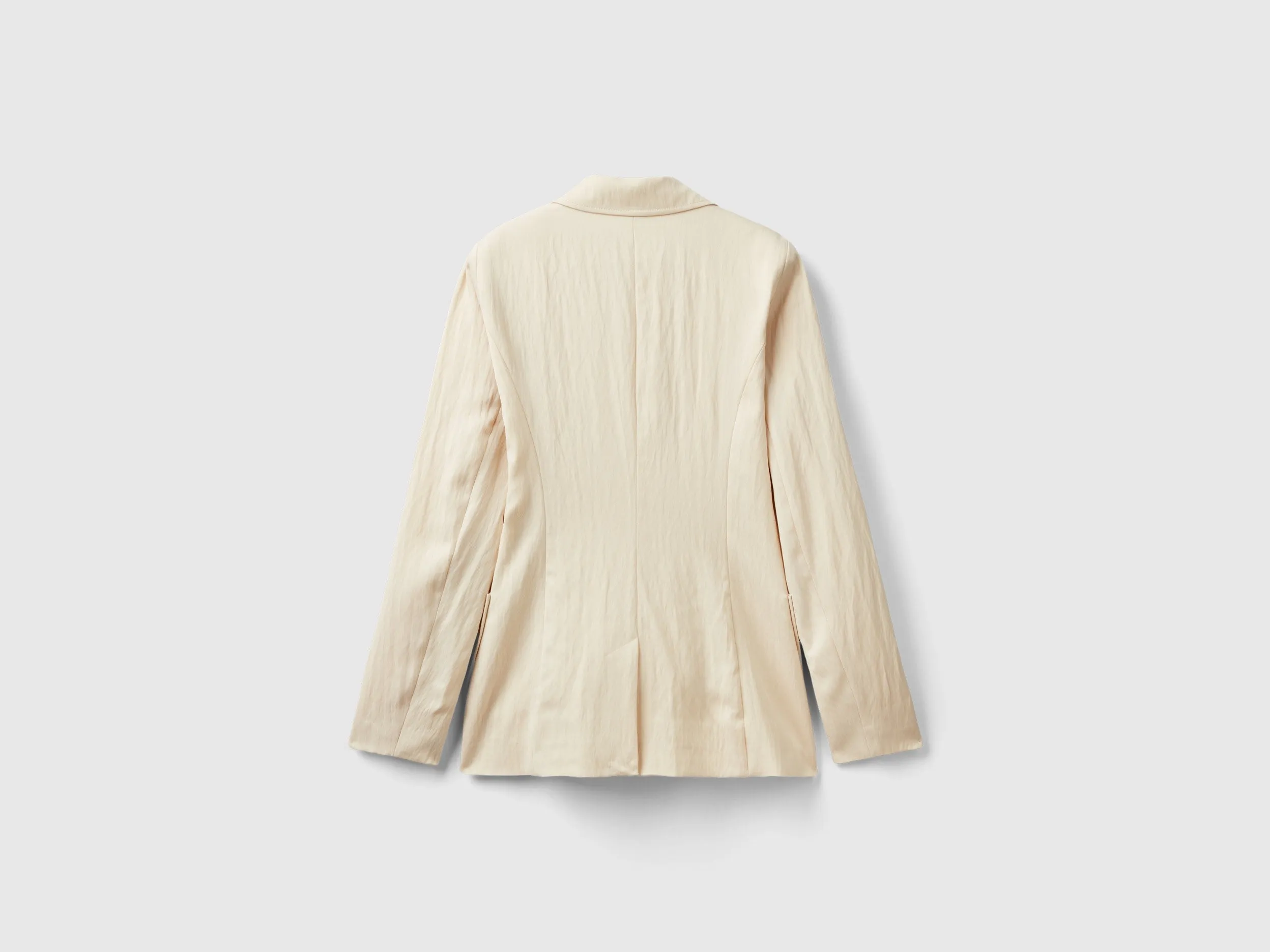Peaked Lapel Collar Solid Blazer