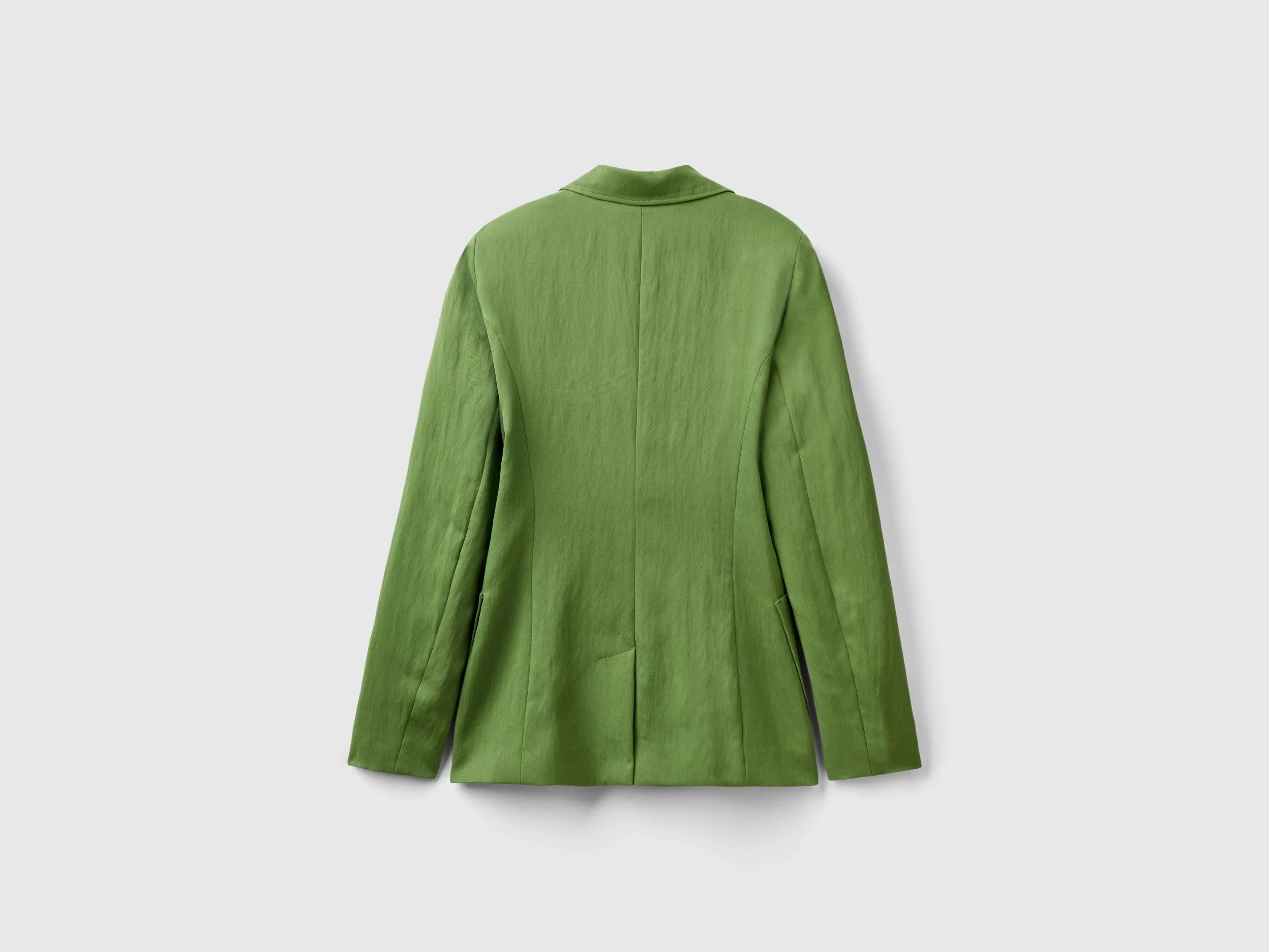 Peaked Lapel Collar Solid Blazer