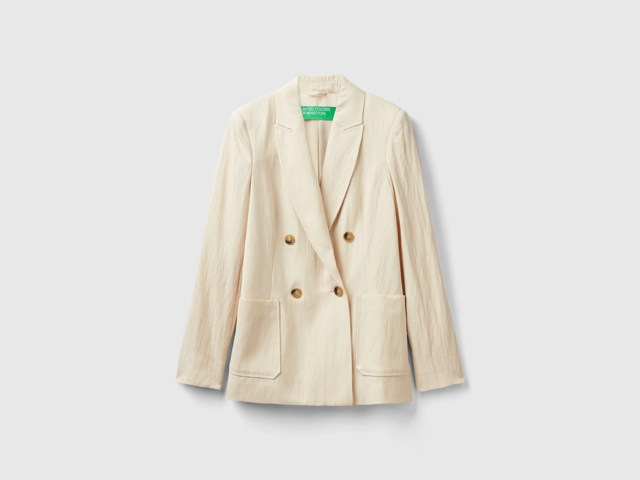 Peaked Lapel Collar Solid Blazer