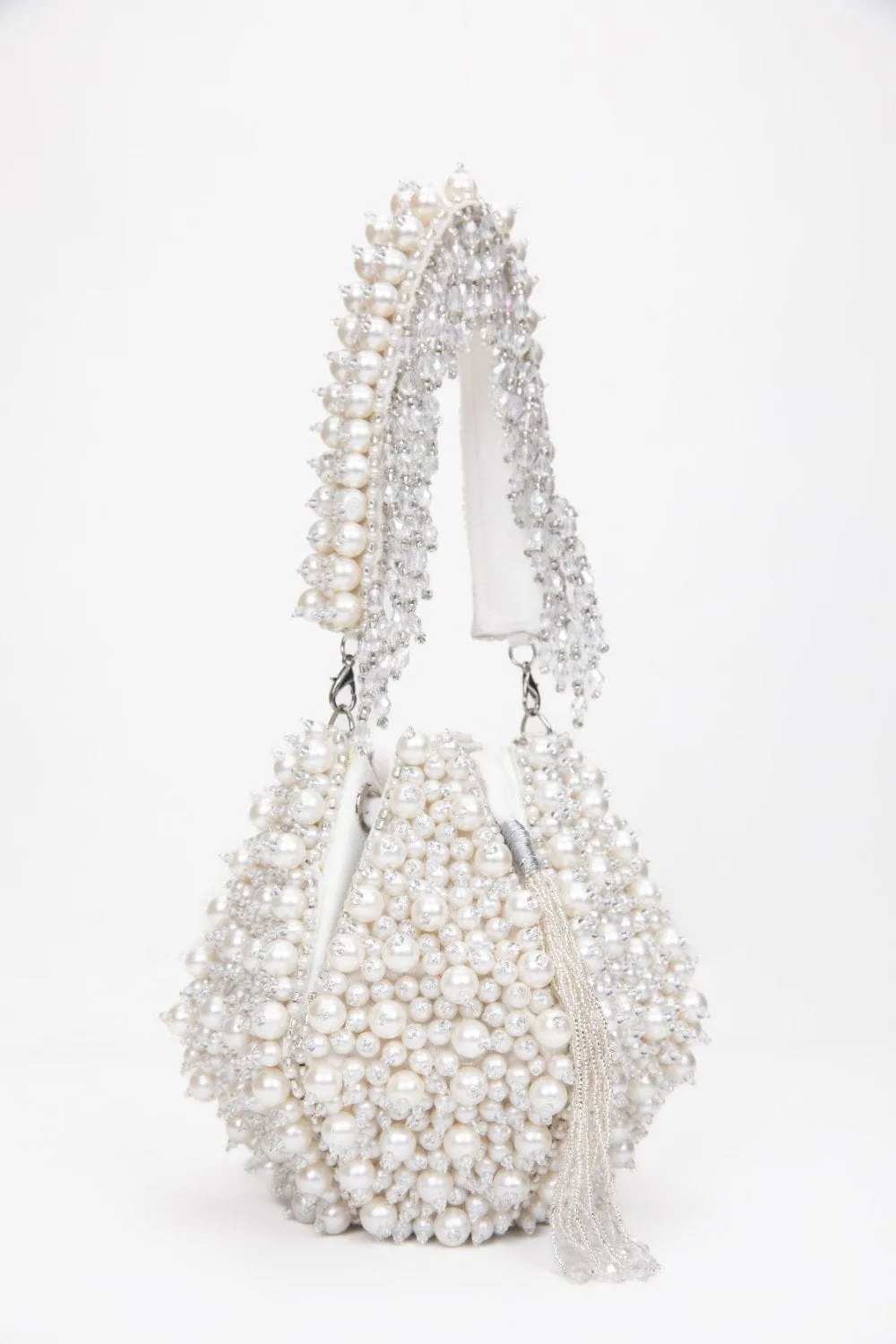 Pearl Potli Bag - Elegant Indian Wedding Clutch