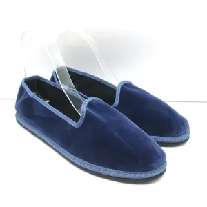 Piedaterre Modigliani Espadrille Flats Navy Velvet Size 42 NEW