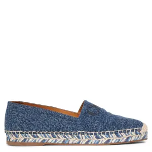 Piia denim logo espadrille flats