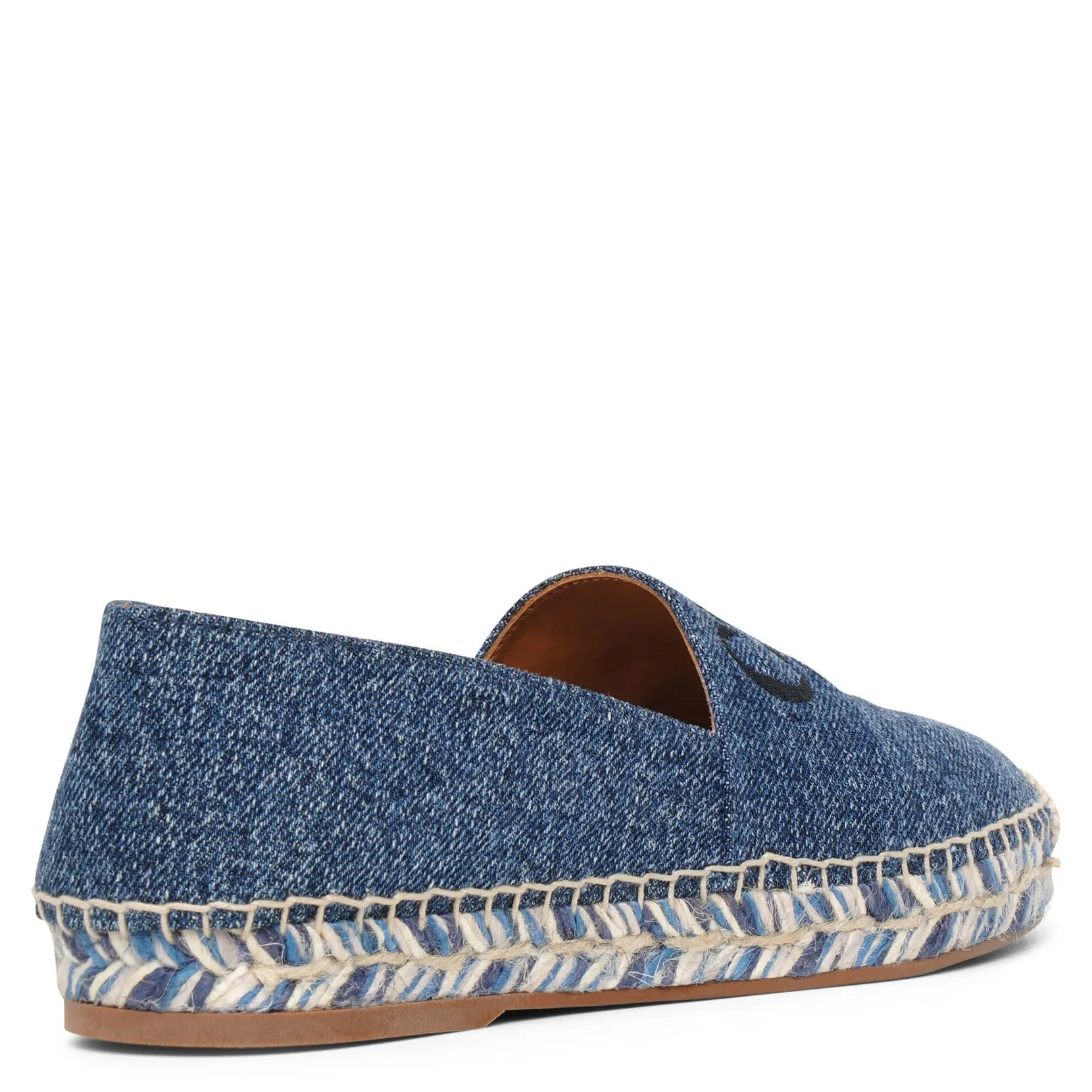 Piia denim logo espadrille flats