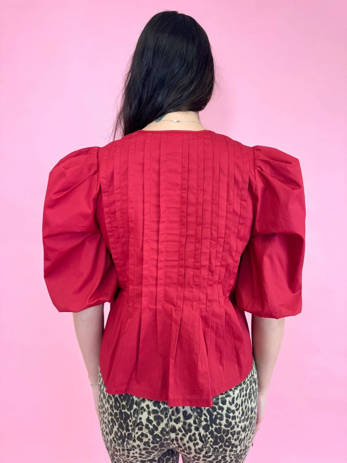 Pinch - Strawberry Tie Front Top