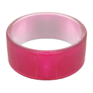 Pink Glossy Acrylic Bangle Bracelet