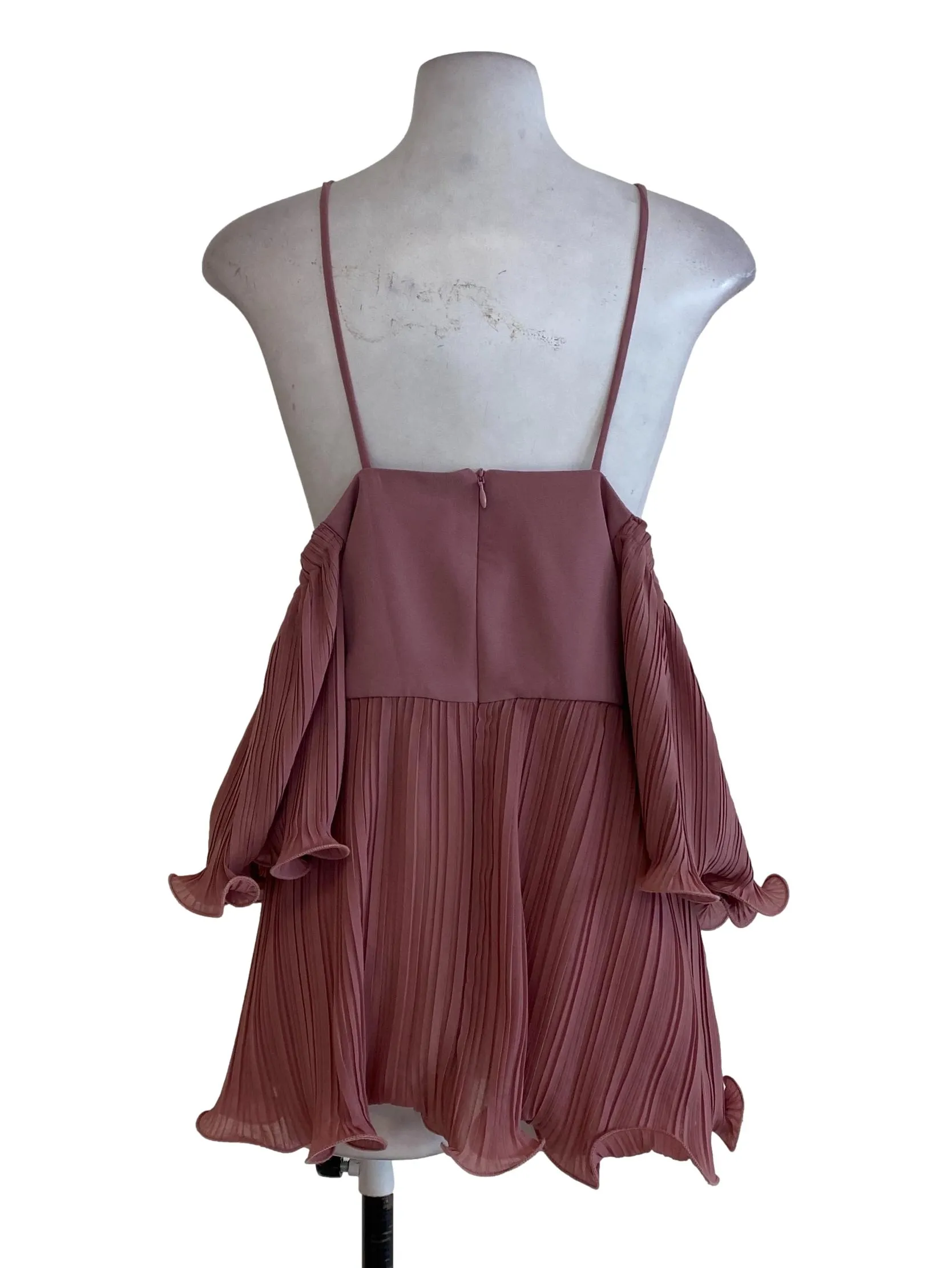 Pink Pleated Blouse