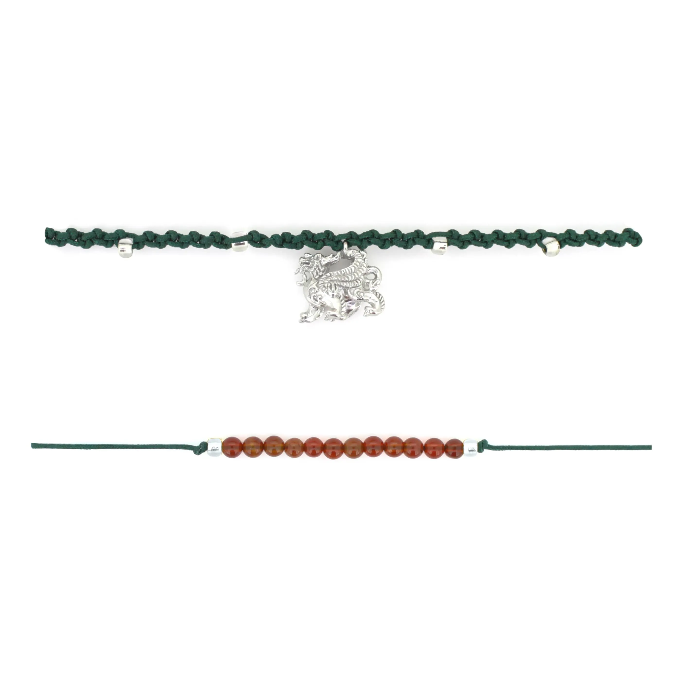 Pixiu Silver-Green SET Bracelets / Favora - Lucky