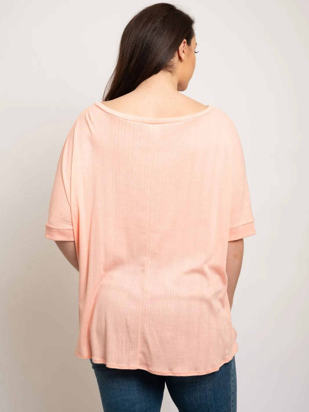 PLUS SIZE FRONT TIE DETAILED TOP