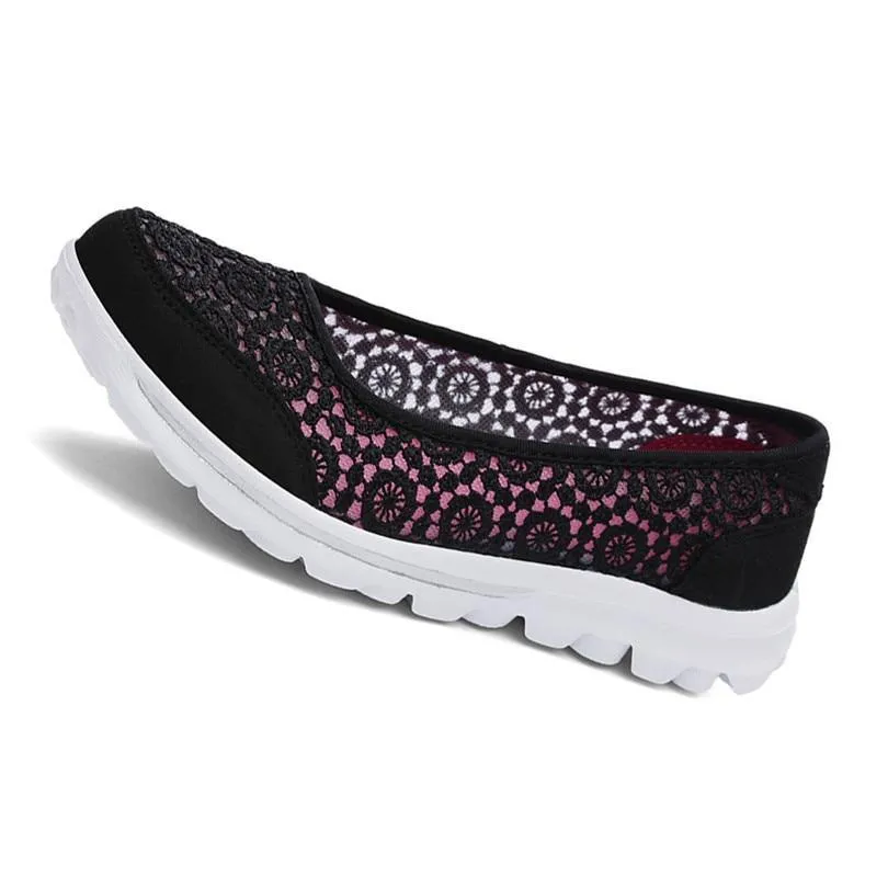 Plus Size New Pierced Lace Women Flats Shoes