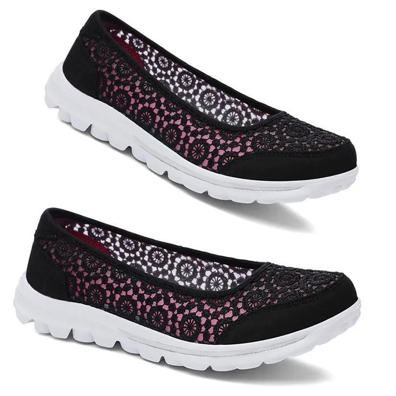 Plus Size New Pierced Lace Women Flats Shoes