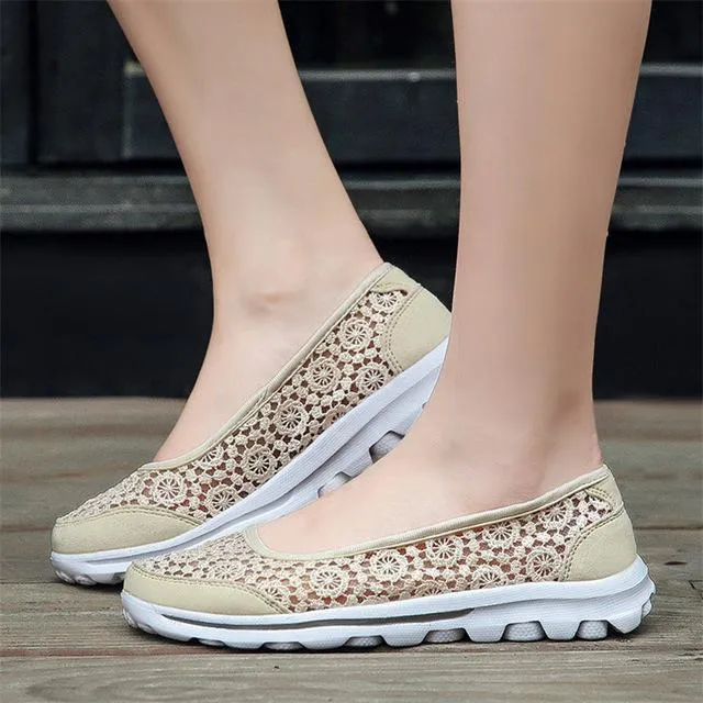 Plus Size New Pierced Lace Women Flats Shoes