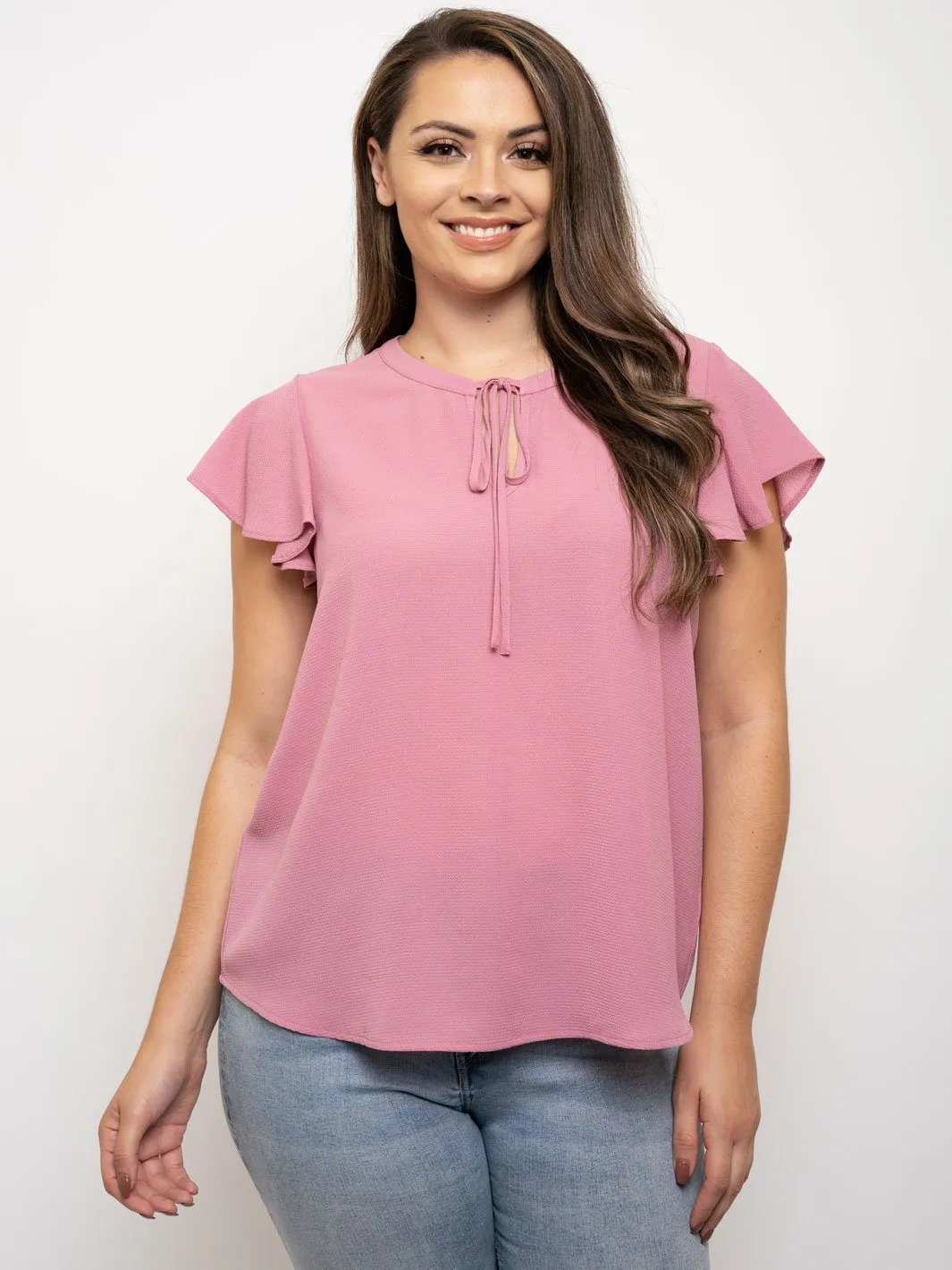 PLUS SIZE SHORT SLEEVE TOP