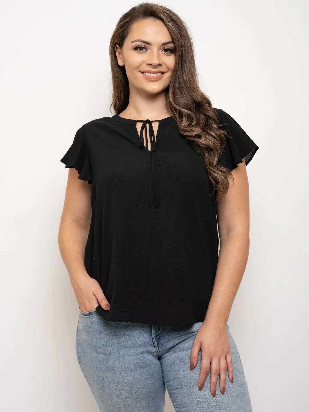 PLUS SIZE SHORT SLEEVE TOP