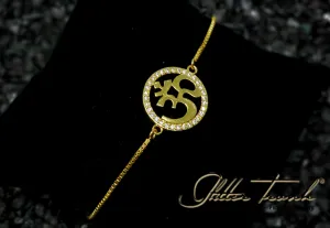 Preorder Om Shanti Gold Adjustable Bracelet
