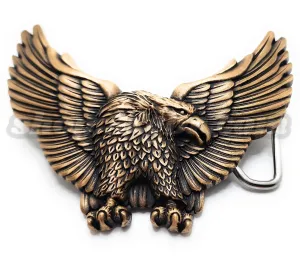 Pure Bronze Bald Eagle Belt Buckle