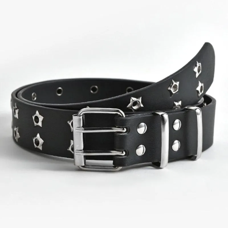 Pyramid Studded Belt Punk Rock With Pin Buckle Hardware