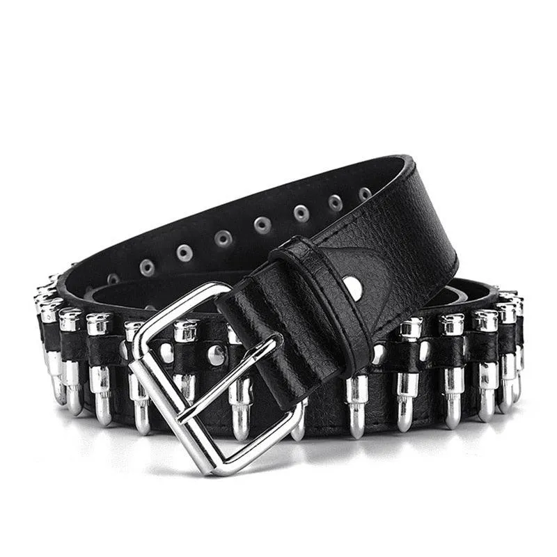 Pyramid Studded Belt Punk Rock With Pin Buckle Hardware