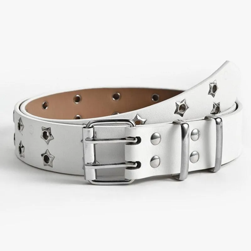 Pyramid Studded Belt Punk Rock With Pin Buckle Hardware