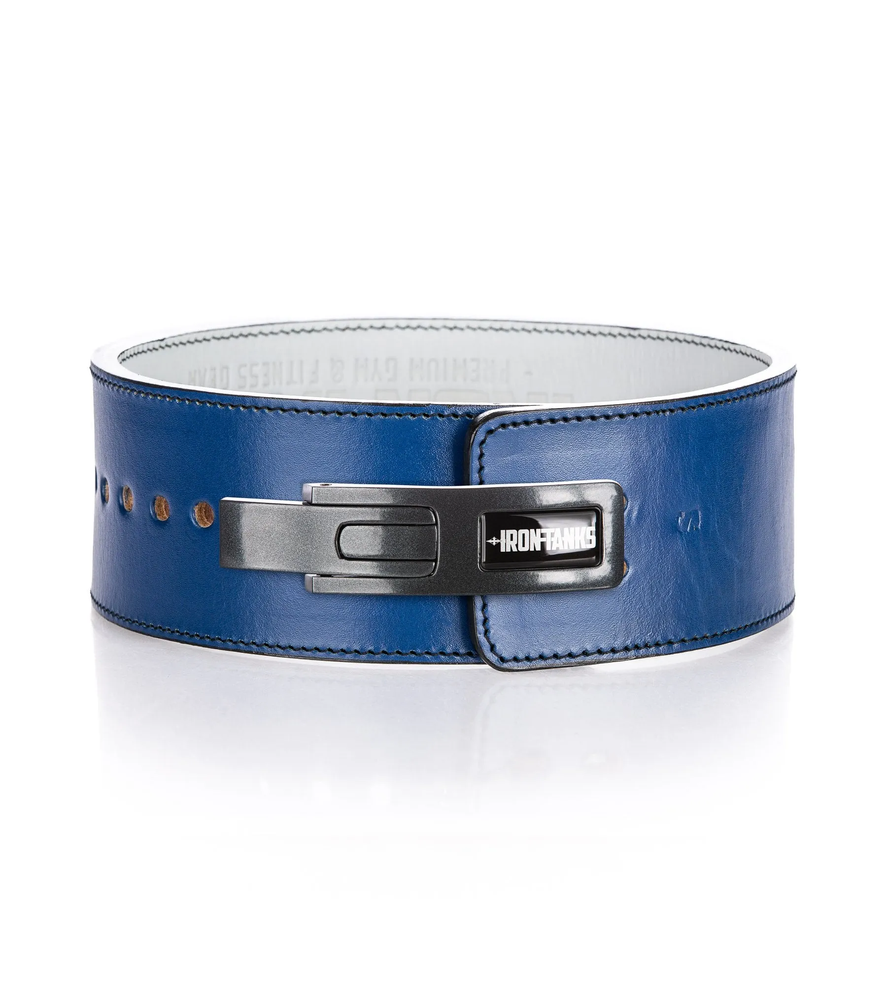 Quake 10mm Lever Belt - Blue and White