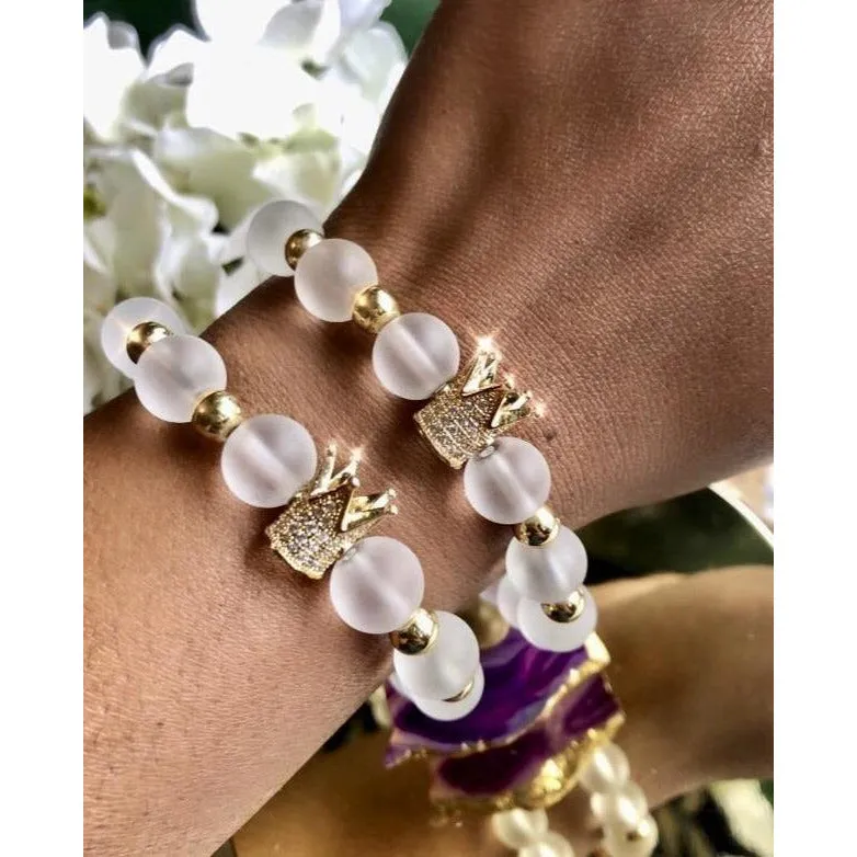 Quartz Crown Peace Beads