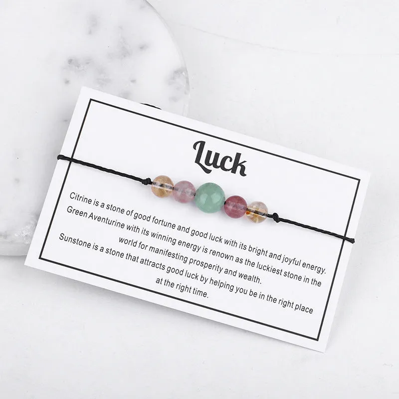 Quartz 'Luck' Adjustable Bracelet
