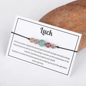 Quartz 'Luck' Adjustable Bracelet