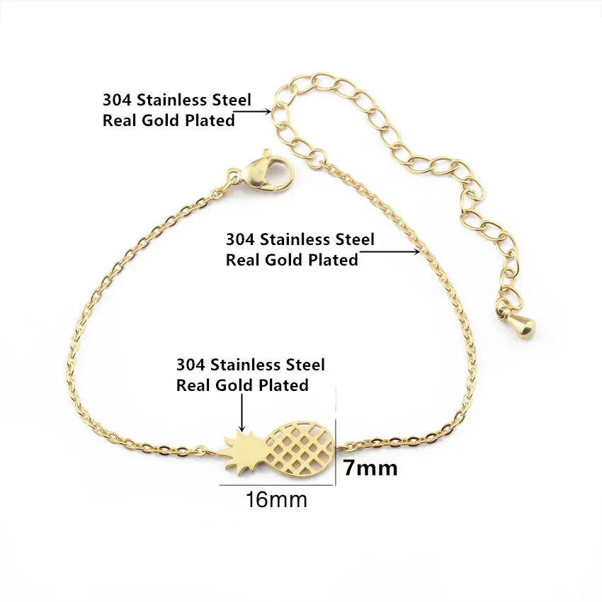 "Tropical Fiesta" Pineapple Charm Bracelets