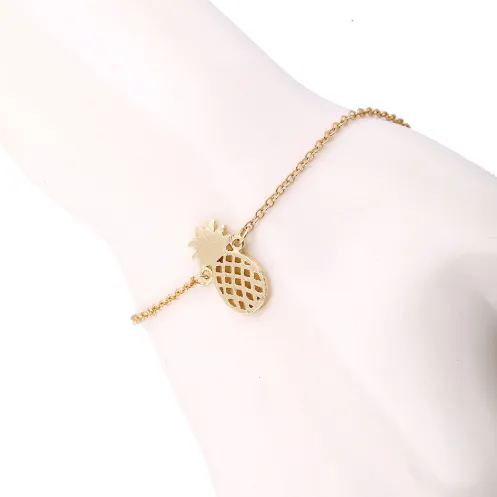 "Tropical Fiesta" Pineapple Charm Bracelets